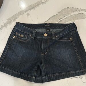 White House Black Market Dark Denim Shorts, Size 4 Short